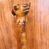 Handcrafted Parrot Head Walking Stick  Unique Wooden Cane with Detailed Carving, Elegant and Functional