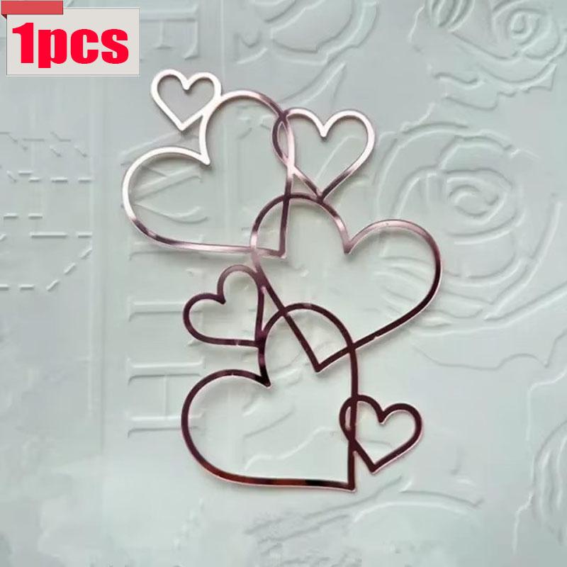 New Heart Wedding Cake Toppers Gold Love Valentine's Day Cupcake Topper for Valentine's Day Wedding Party Cake Decorations 2026