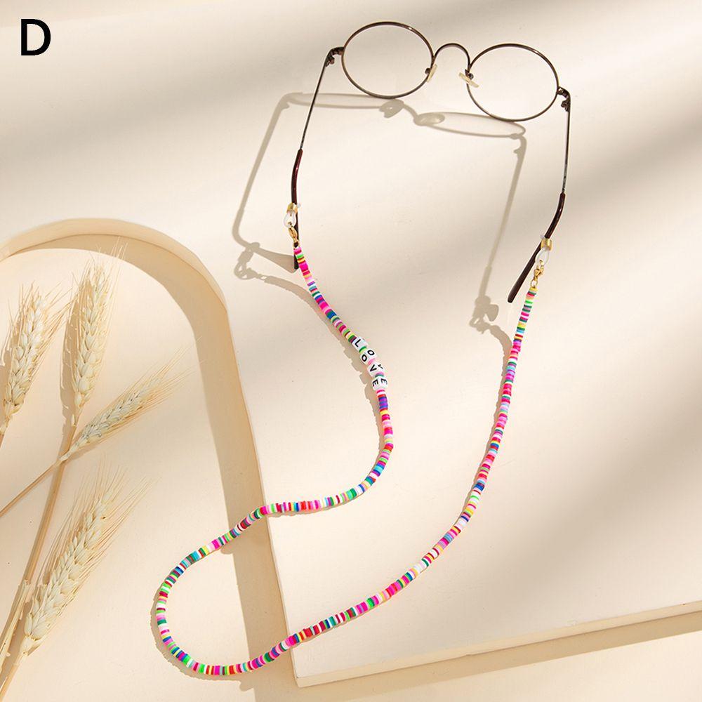 Женский Девочки Мягкая Полимерная Глина Нескользящая Цепочка для Очков Шнурок для Очков Шейный Ремешок Шнур Веревка для Солнцезащитных Очков