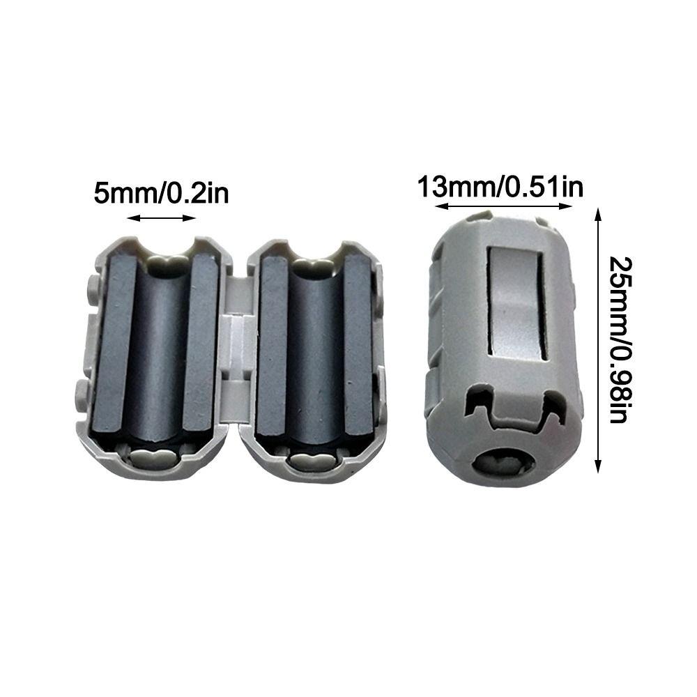 10pcs Nickel-Zinc Material Cable Filter Anti-Interference Magnetic Ring Degaussing Application