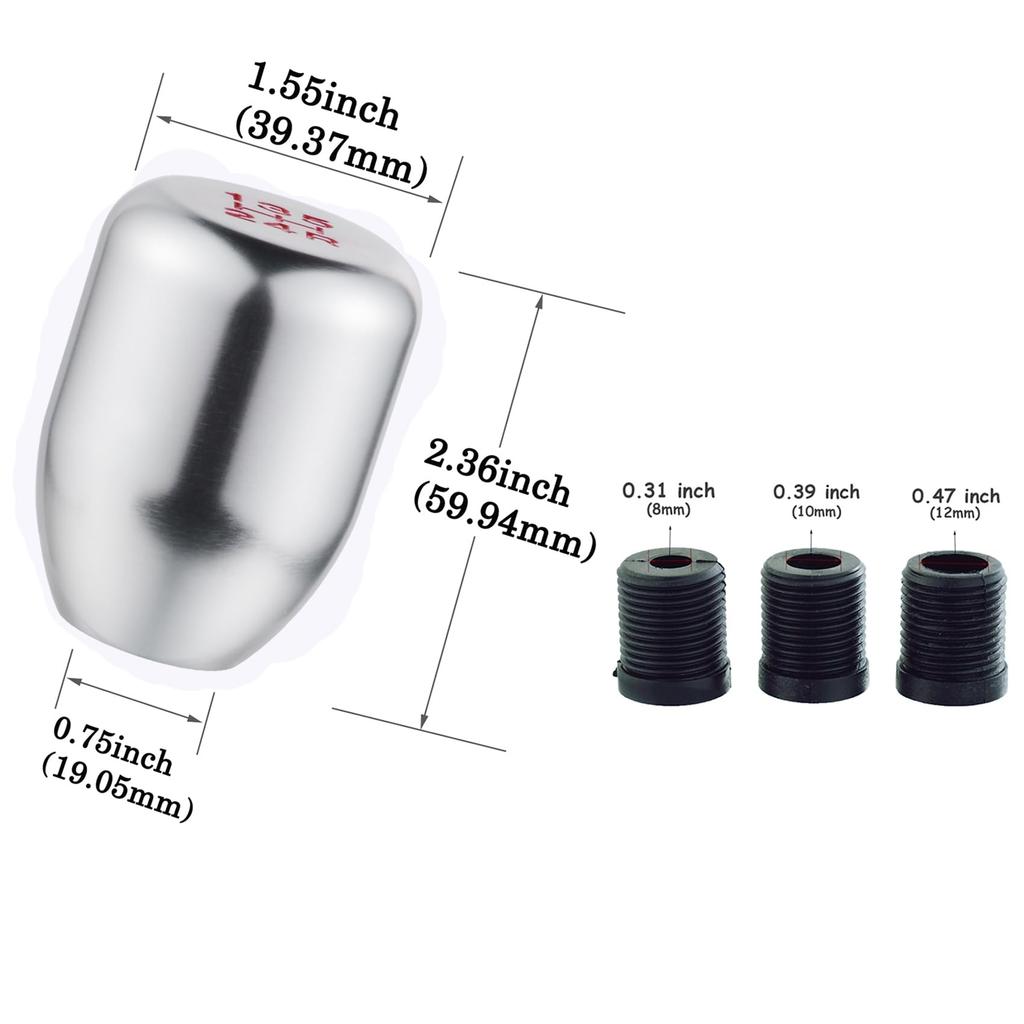 Abfer 5 Speed Shift Knob Aluminum Alloy Car Gear Shift Knob Metal Stick Shifter