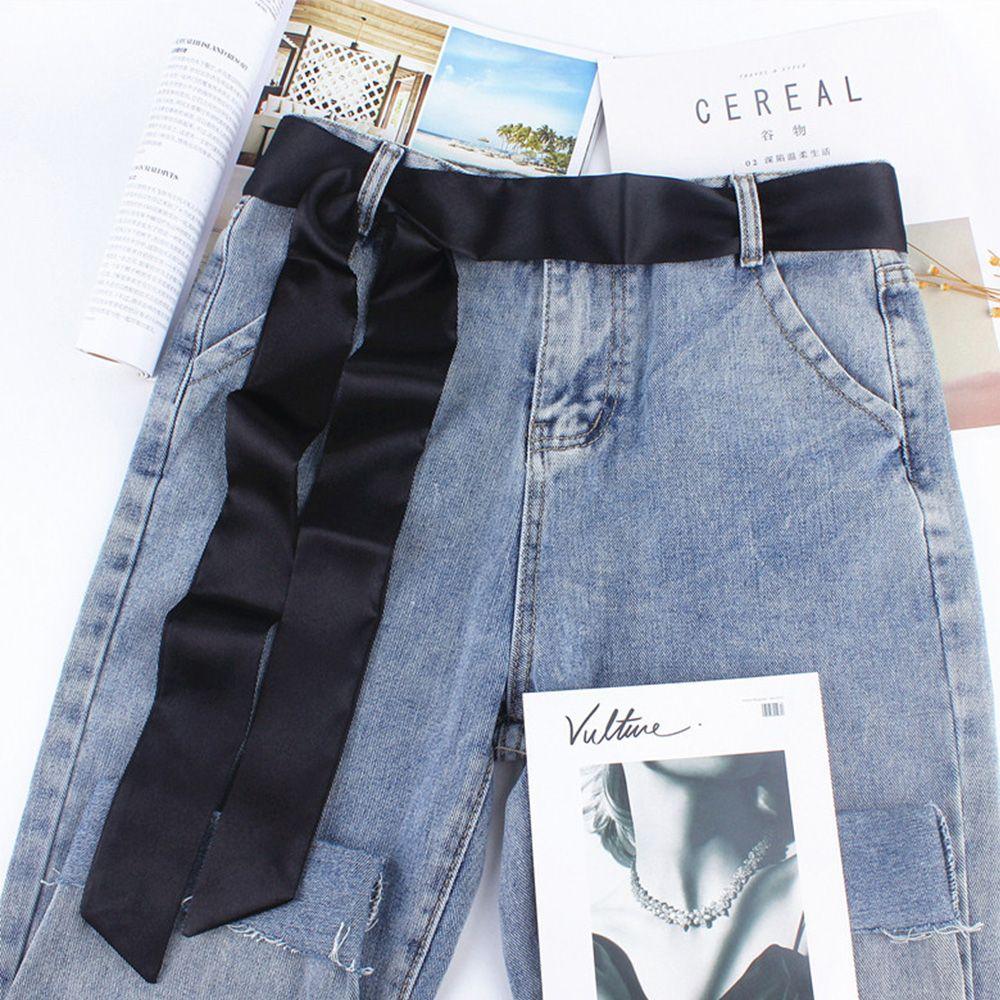 All Match Wide Waist Accessories Women Ladies Scarf Belt Silk Belts Silk Scarf Ribbon Knot