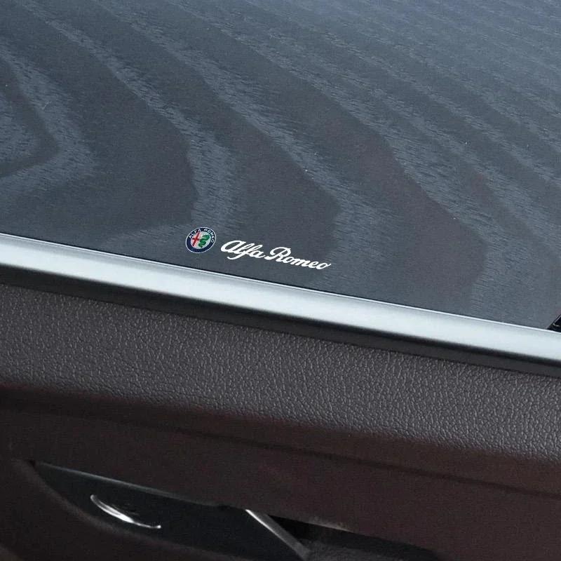 Для автомобиля Alfa Romeo Наклейка-значок на подголовник переднего сиденья Наклейки на боковое стекло автомобиля Для Alfa Romeo Giulia Stelvio MiTo Giulietta Tonale