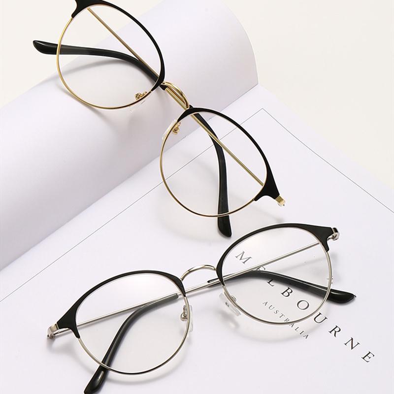 Классические очки с защитой от синего света, женские ретро металлические очки, очки для близорукости, очки