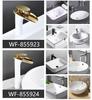 Basin Faucets Modern White Bathroom Faucet Waterfall Faucets Single Hole Cold and Hot Water Tap Basin Faucet Mixer Taps 855924