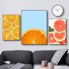 Interesting Sliced Fruits Such As Oranges Lemons And Grapefruits Art Poster Canvas Printed Mural Living Room Bedroom Home Decor