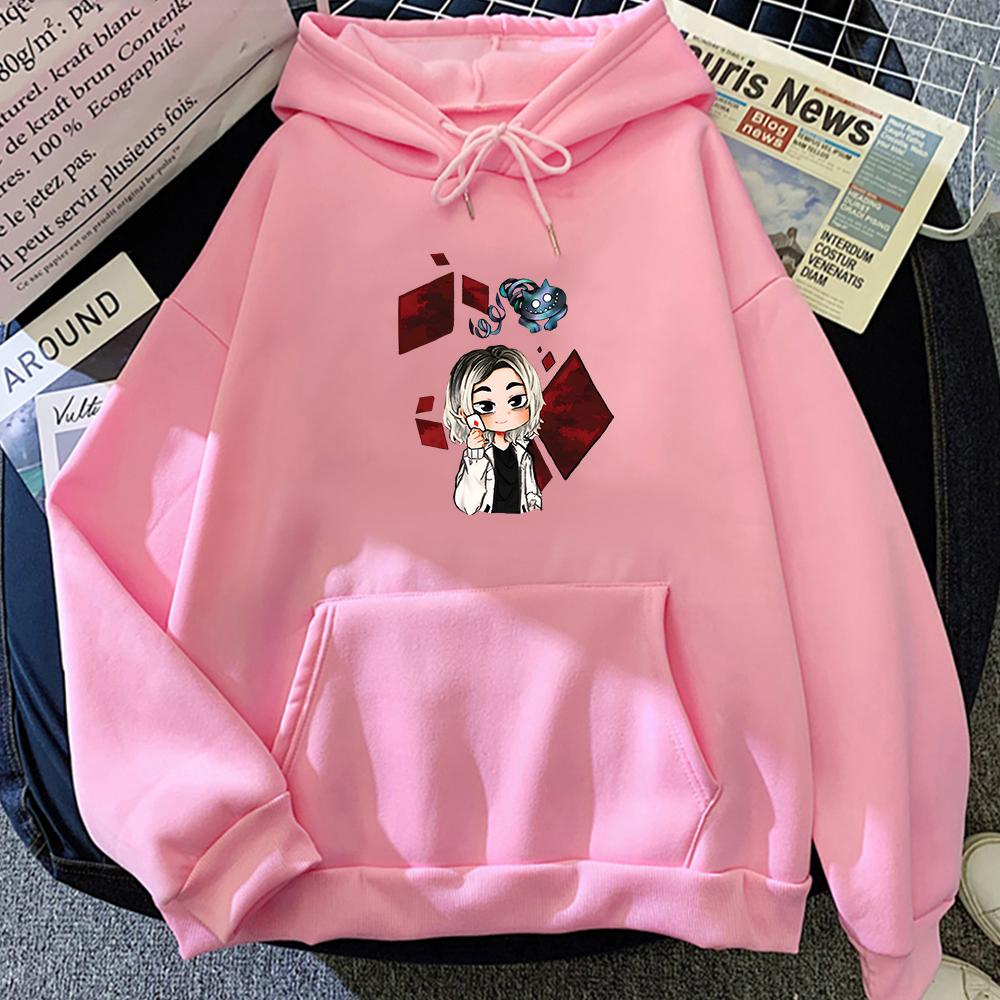 Алиса в Пограничье Оверсайз Худи Чувство Дизайна Эстетика Толстовка с Длинным Рукавом Четыре Сезона Японское Аниме