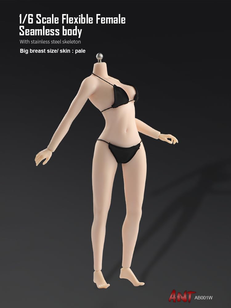 Игрушки Хобби Масштаб Фигурка ANT AB001W Белый Перламутр Кожа Супер Гибкое Бесшовное Тело Большой Бюст Без Одежды Женское Тело & [TOYBARJAPAN] 1/6