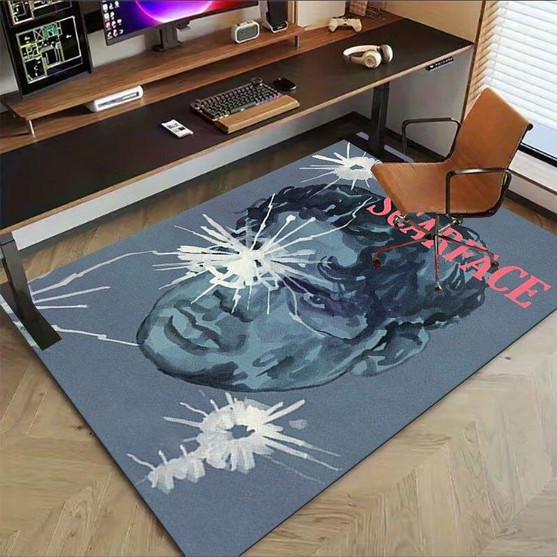 1 шт. Коврик для офисного кресла Scarface, Мягкий, Удобный, Всесезонный, Идеально подходит для дома, спальни или офисного декора, Идеальный подарок для
