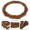 Natural Rattan Wreath Rings Christmas DIY Wall Decor 25/30cm Retro Rattan Wreath DIY Door Hanger for Home Wedding Fall Decor