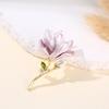 Magnolia Brooch Zinc Alloy Pin with Oil Dripping Process Decorative Pin T-Shirts Dresses Coats Badge Jewelry Accessory