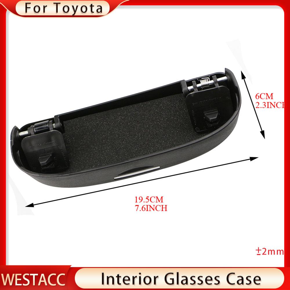 Чехол для автомобильных очков, держатель для солнцезащитных очков для Toyota Corolla CHR Camry RAV 4 Levin Highlander, ящик для хранения солнцезащитных очков