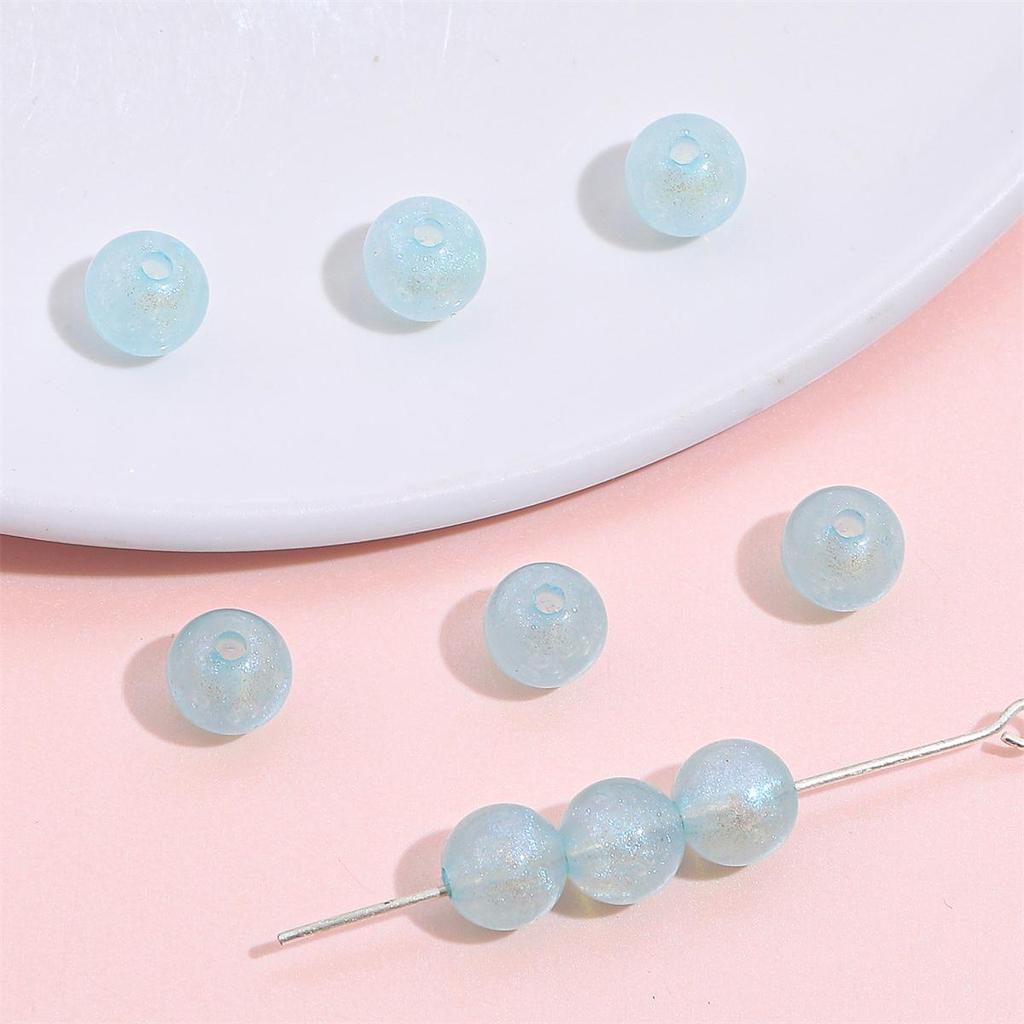 6mm/8mm Acrylic Mermaid Color Round Beads For DIY Jewelry Making