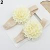 2Pcs Baby Infant Toddler Girl Ribbon Flowers Barefoot Sandals Sock Toe Shoes