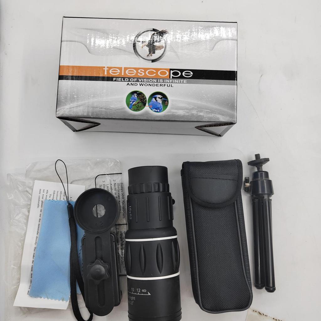 High-Definition 16X52 Monocular Telescope with Night Vision & Smartphone Photography for Outdoor Use