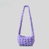 Pleated Cloud Bag Women's Lightweight Lattice Bubble Dumpling Bag Feather Cotton Diamond Shoulder Bag
