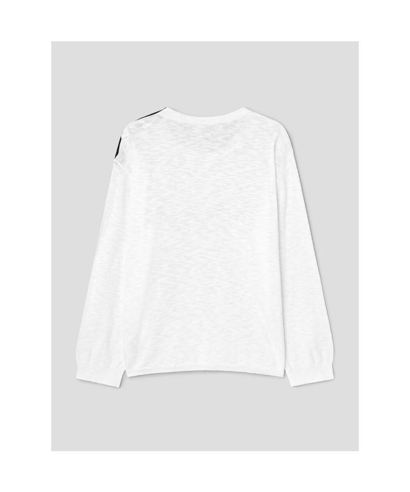 8SECONDS Off-Shoulder Pullover Ivory