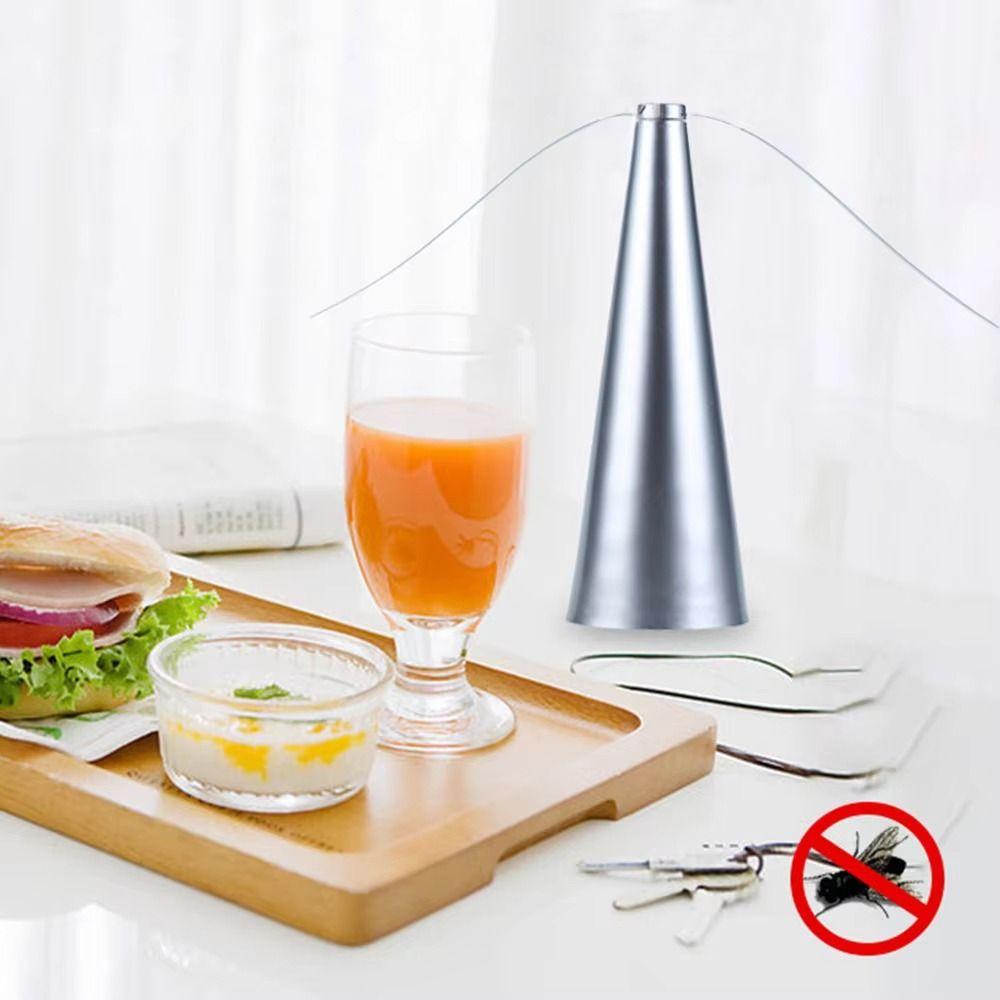Fan-type Electric Flycatcher 360° Rotation Food Protector Automatic Fly Trap Camping Party