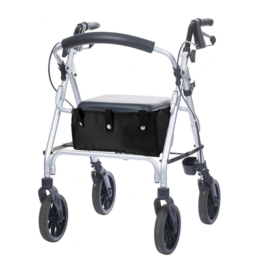 Foldable Wheelchair Storage Pouch Large Capacity Under Seat Pouch Four Wheel Rollator