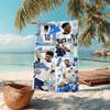 1pc Blue White Dreams Microfiber Quick Dry Beach Towel Absorbent Soft Oversized Sand Free Towel for Travel Pool Gym Swimming Yoga 20a264