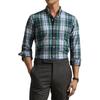 Polo Ralph Lauren Plaid Print Button-Down Collar Long Sleeve Shirt Men Shirts Green MNPOWOV16823861100