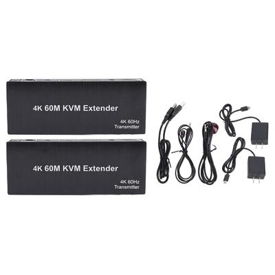 60 м HD мультимедийный интерфейс KVM USB удлинитель передача 4Kat.60Hz HD видео по кабелю Cat5e 6 7