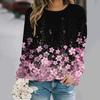 autumn and winter new fashion round neck long sleeve printed elegant casual loose hoodie