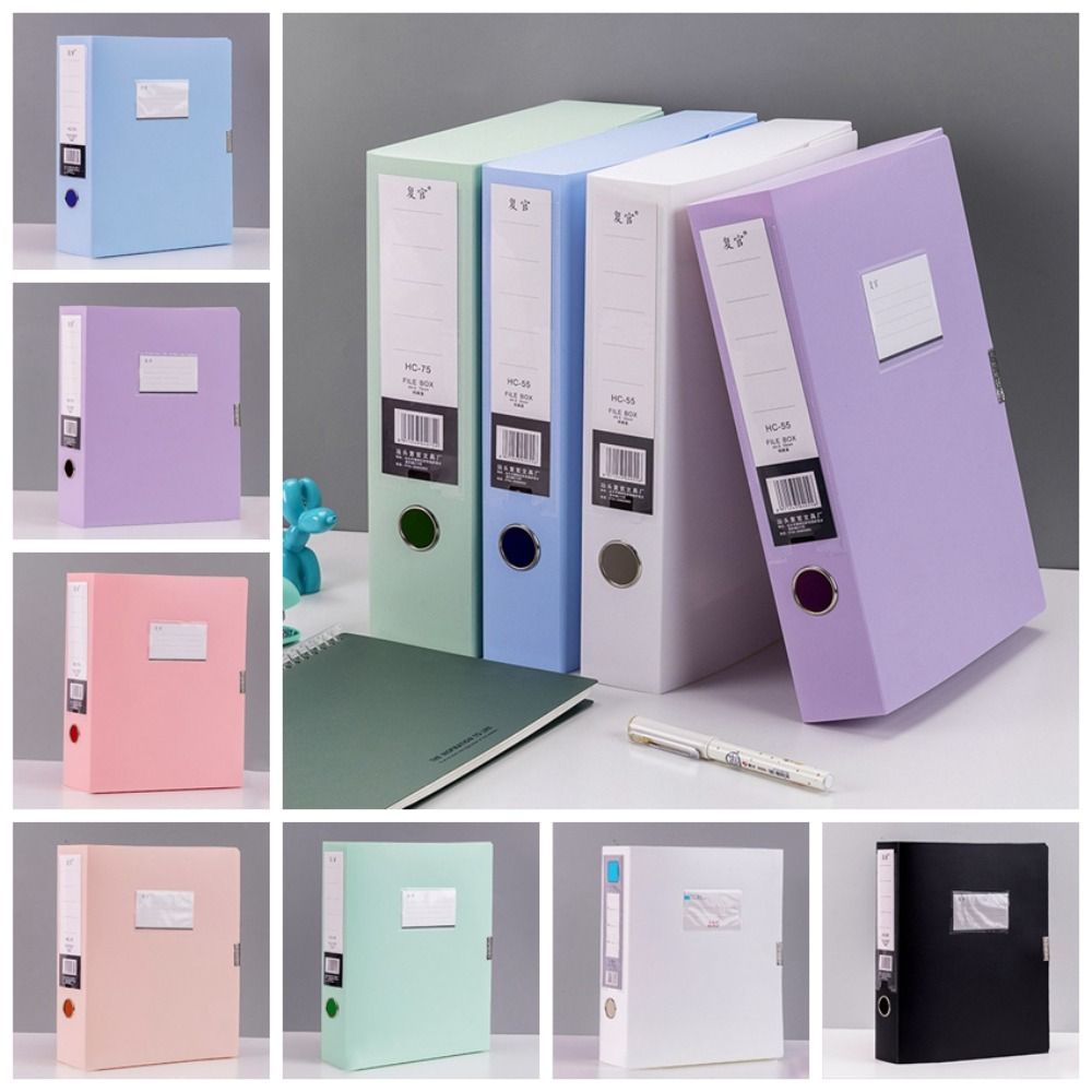 Morandi Color Desktop Storage Box Thickened Document Case 8 Color File Paper Organizer  Test Paper