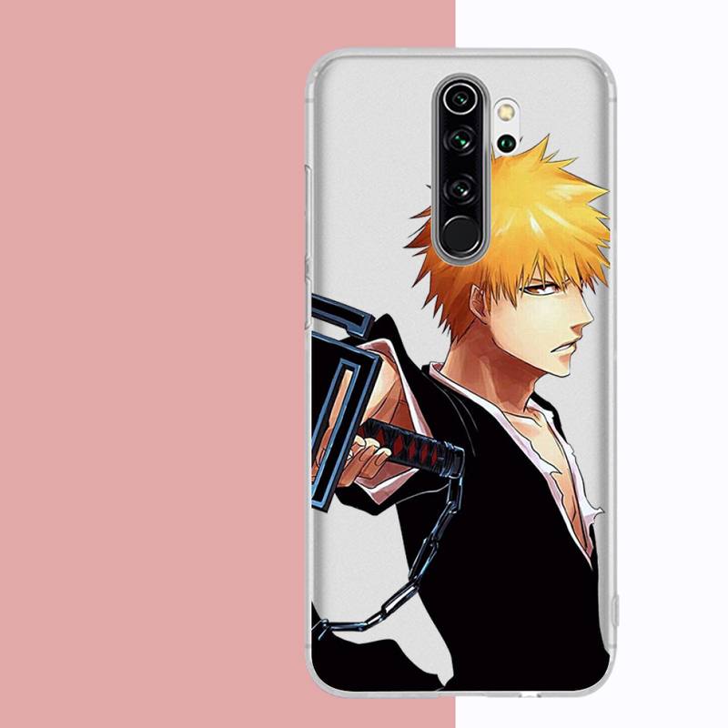 Чехол для телефона «Аниме Блич Куросаки Ичиго» для Samsung A51 A52 A71 A12 для Redmi 7 9 9A для Huawei Honor8X 10i Прозрачный чехол