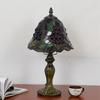 American Rural Vintage Grape Art Table Lamp Tiffany Stained Glass Bar Dining Room Bedside Small Table Lamp Shade