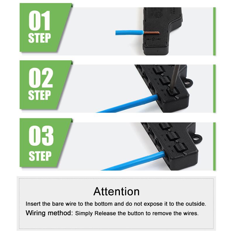 1PCS 3/6 Port Miniature Quick Connect Splitter Out Line Sharing Box Distribution Port Hub For Lighting Led Strip Connection