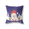 Чехол на подушку с рисунком Санта-Клауса, снеговика и рождественского принта, украшение для дома, гостиной, квадратная подушка, наволочка