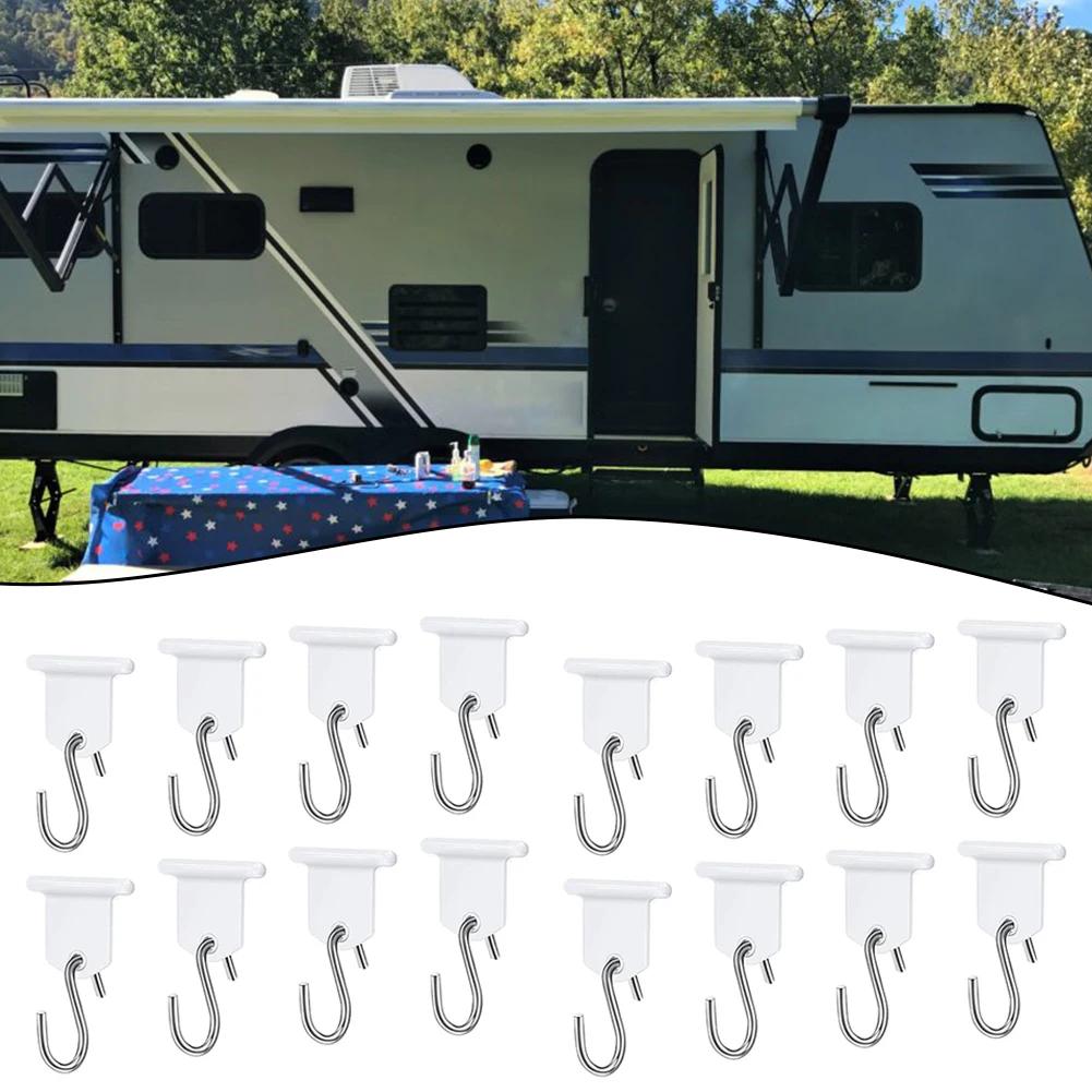 16 шт. Крючки для тента RV S-ОБРАЗНЫЕ Крючки для канта Кемпинговый крючок для канта Универсальные аксессуары для каравана, кемпера