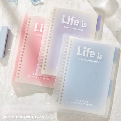 A5 B5 Прозрачный блокнот с вкладышами, градиентный цвет, записная книжка-дневник для младших школьников