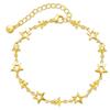 18K Gold-Plated Star Pendant Bracelet - Fresh Copper, Hollow, Irregular European & American Style.
