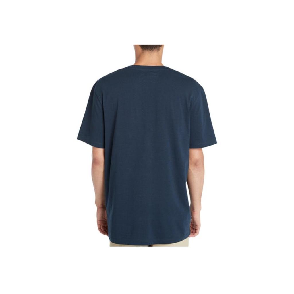 Timberland Удобная простая дышащая футболка с коротким рукавом для мужчин, темно-сапфирово-синяя A2Q2X433