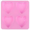 Силиконовая форма для мыла ручной работы с 4 полостями, сердце, 3D-свеча для изготовления мыла
