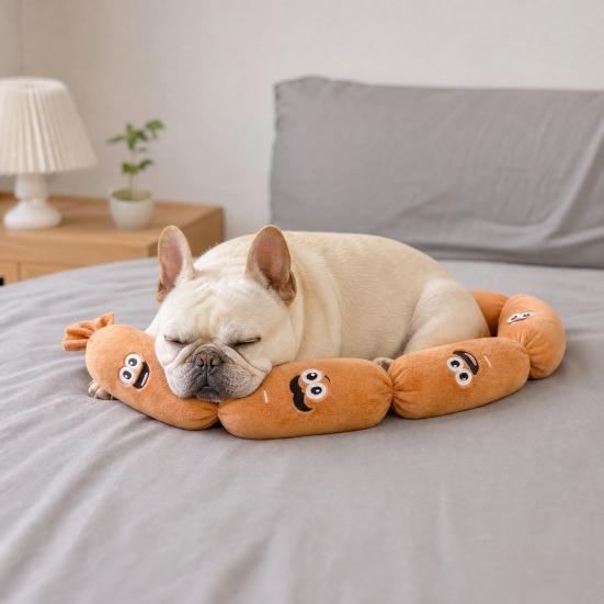 Tear-resistant Sausage-shaped Pet Accessory Plush 53 Cm 1 Pc