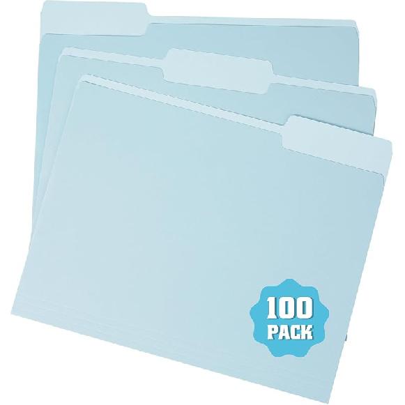 Two Tone Colored File Folders,18 Pack 6 Pastel Colors Manilla Folders 8.5x11,Assorted Colors 1/3 Cut Tab File Folders Letter Size,School Business