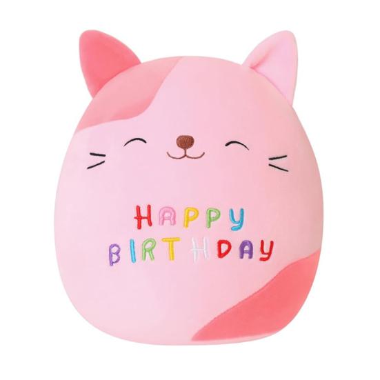 Cat Cow Plush Toy Soft Stuffed Animal Skin-Friendly Cuddle Cushion for Kids Adults Birthday Gift for Girls Boys