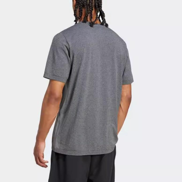 Adidas T Shirts Men's Gray Crew Neck Moderate JX2710