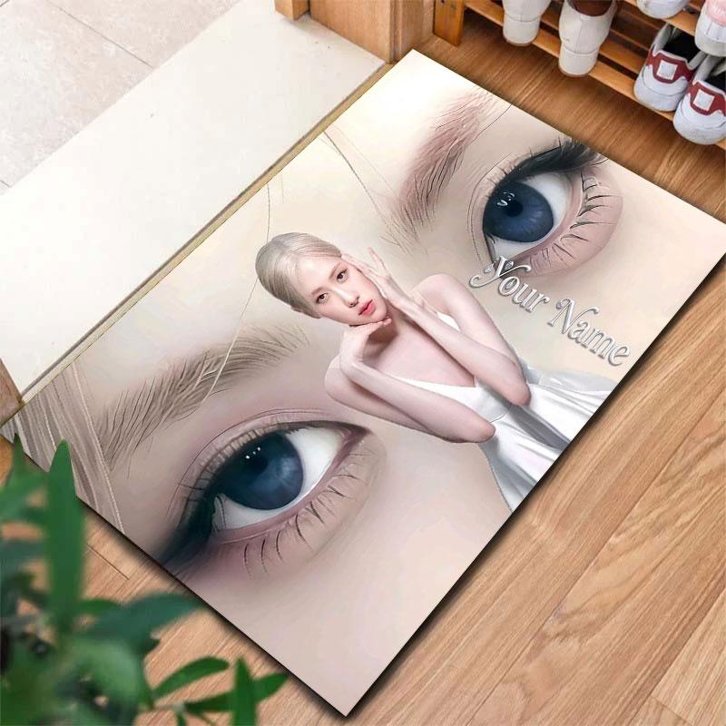 Blackpink Custom Name Carpet Rug for Living Room Bedroom Home Sofa Decoration,Kids play Non-slip Floor Mat