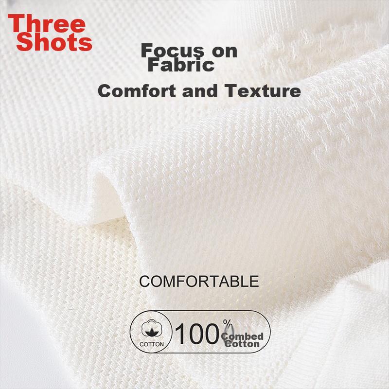 THREEGUN [Touch Series] Women's Socks, 100% Pure Cotton Mesh Mid-Calf Socks, 10A And Odor-Resistant, Foot Massage