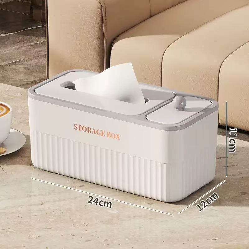 Multifunctional Tissue Box Home Living Room Storage Box Pumping Carton Remote Control Plastic Box Modern and Simple