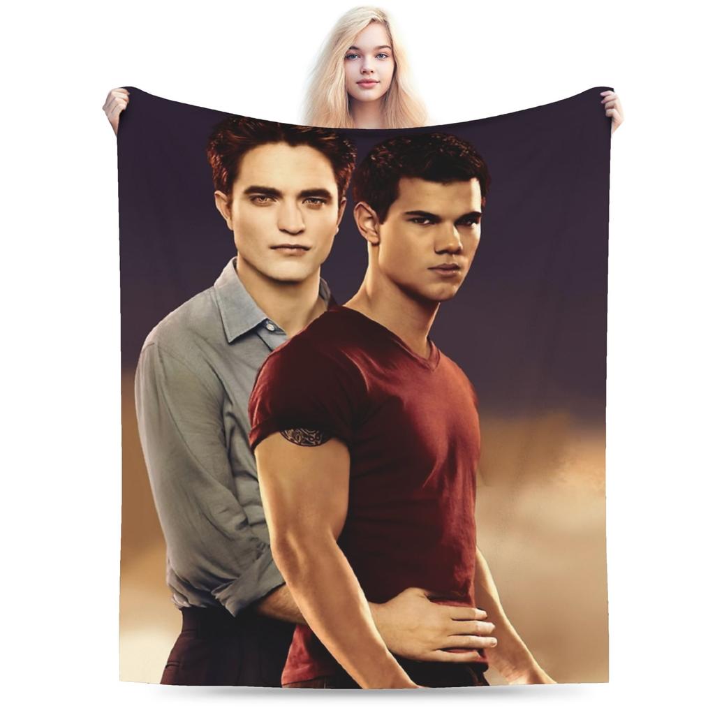Twilight Jacob Edward Blanket Coral Fleece Plush Autumn/Winter Portable Lightweight Throw Blanket for Sofa Couch Bedspread