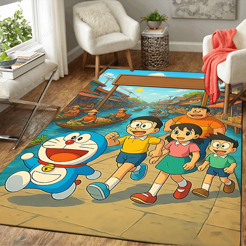 1Pc Doraemon'S River Adventure Rug Office Carpet Indoor Outdoor Doormat Nonslip Soft Comfortable Living Christmas Halloween Xmas Gift D924363