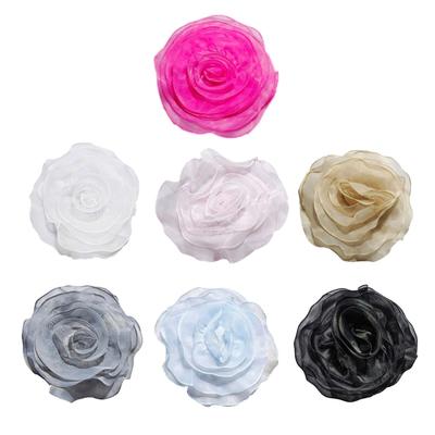 Элегантный цветок, булавка для корсажа, украшение, привлекательный большой цветок, булавка для лацкана, нежная тканевая брошь с цветком, булавка, аксессуар