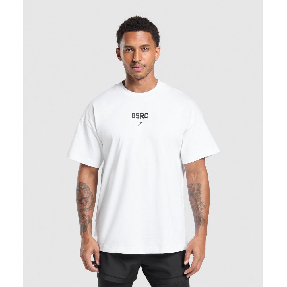 Gymshark Футболка Gsrc белая A2b8c Wb57