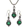 Diopside Set Chrome Gemstone Jewelry 18-20'' Necklace Pendant Ethnic