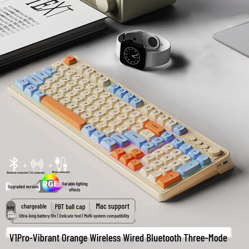 Qianxingzhe V1Pro Multi-Mode Wireless/Bluetooth/Wired Keyboard & Mouse Set